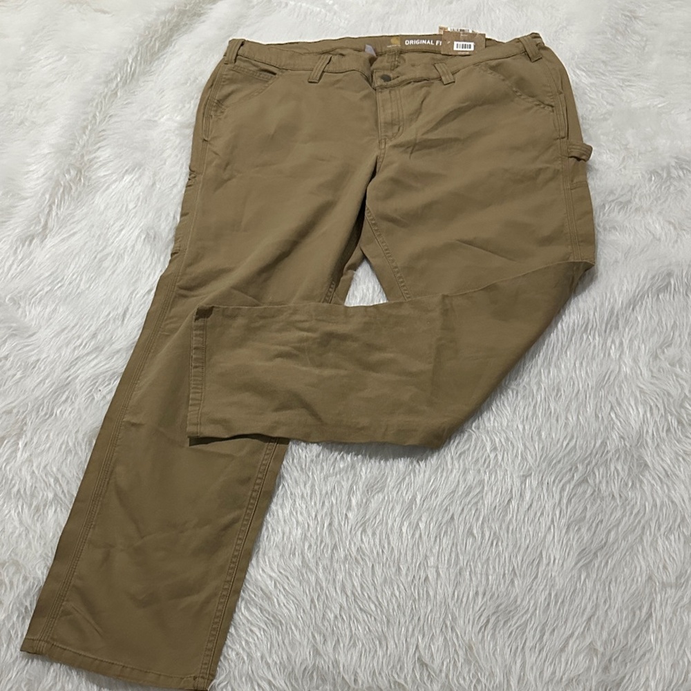 Carhartt Women's Tan Straight Leg Jeans